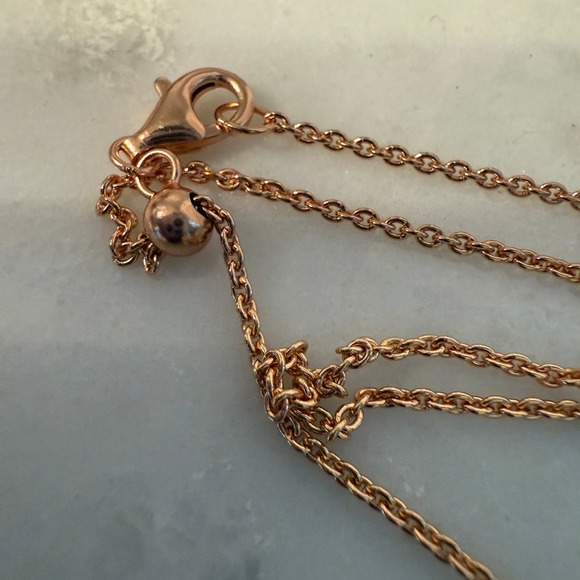 Authentic Pandora Rose Gold Adjustable Curb Chain Necklace - Picture 6 of 8